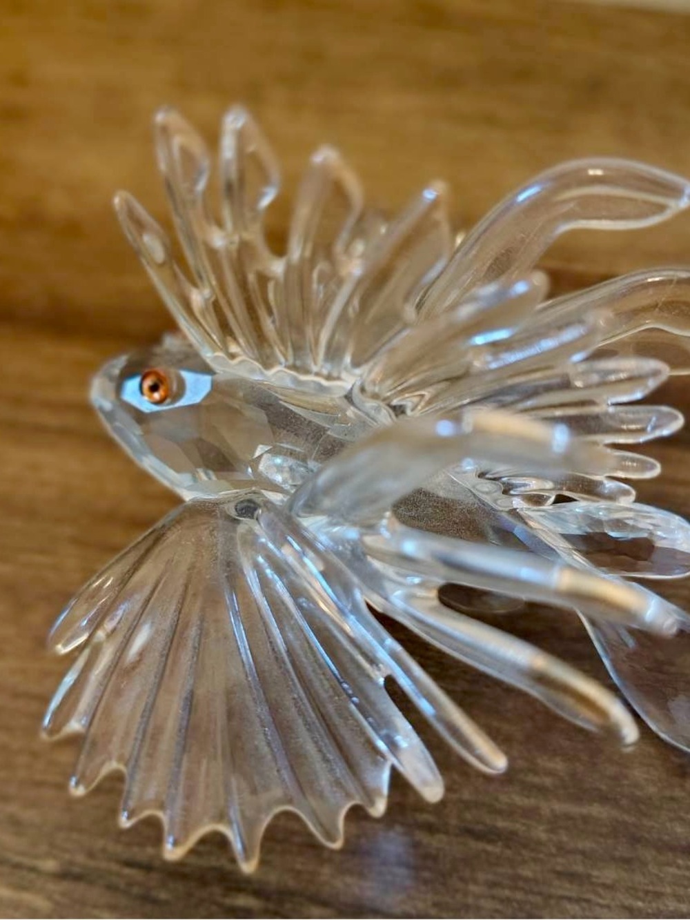 Swarovski Crystal Clear Lion Fish South Sea Figurine - 3” X 2”